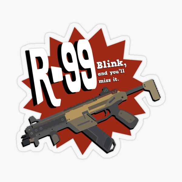 Apex Legends 50s Style R 99 Advertisement Sticker For Sale By Owensmowen Redbubble