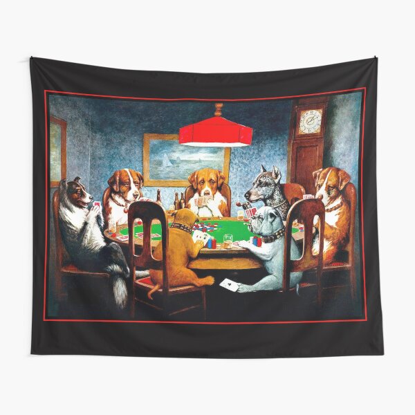 Item preview, DOGS PLAYING POKER : Vintage C M Coolidge Print designed and sold by posterbobs.