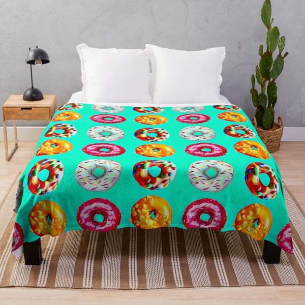 Item preview, Donuts on turquoise designed and sold by Yamy Morrell Art and Design.