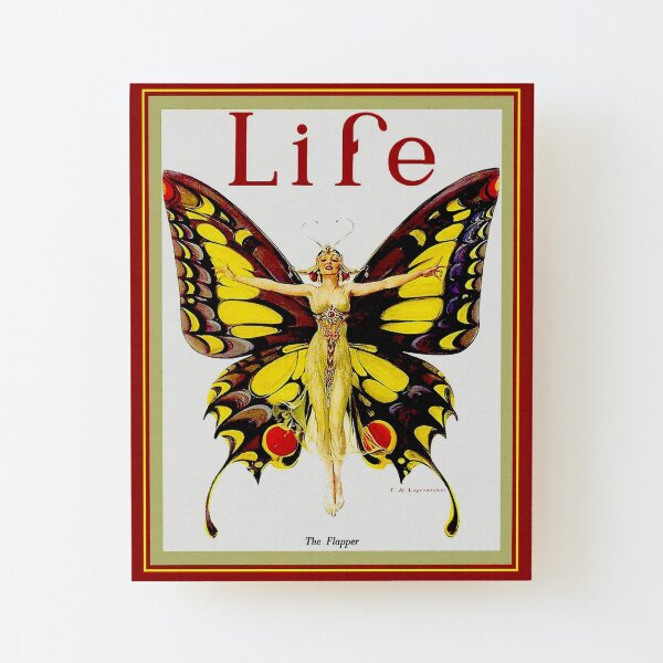 LIFE : Vintage 1922 Flapper Advertising Print Wood Mounted Print