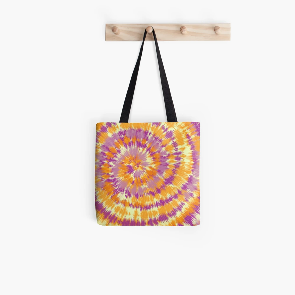 Abstract art tote bag in orange, purple, and yellow – Carnival of Gifts