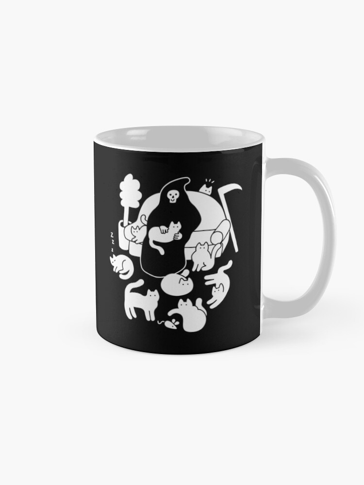 Thumbnail 5 of 6, Coffee Mug, Death and His Cats designed and sold by obinsun.