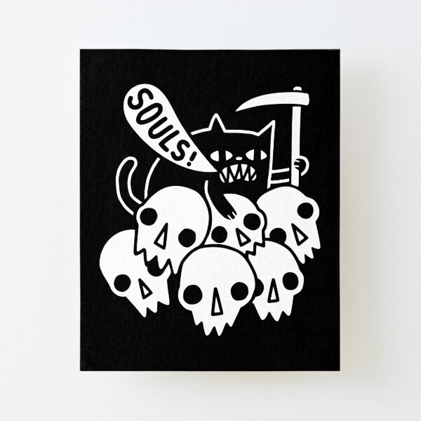Cat Got Your Soul? Canvas Mounted Print
