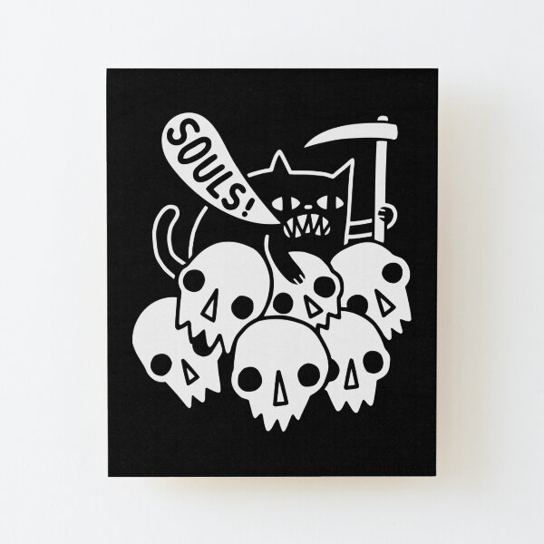 Cat Got Your Soul? Wood Mounted Print