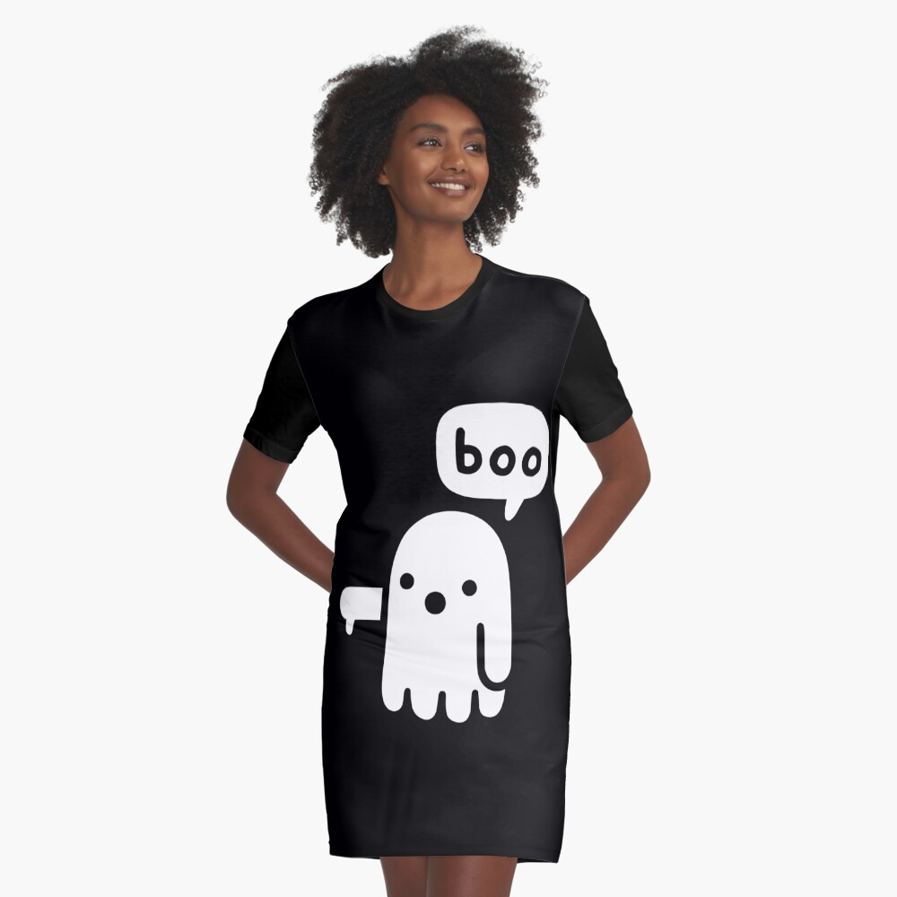 Ghost Of Disapproval Graphic T-Shirt Dress
