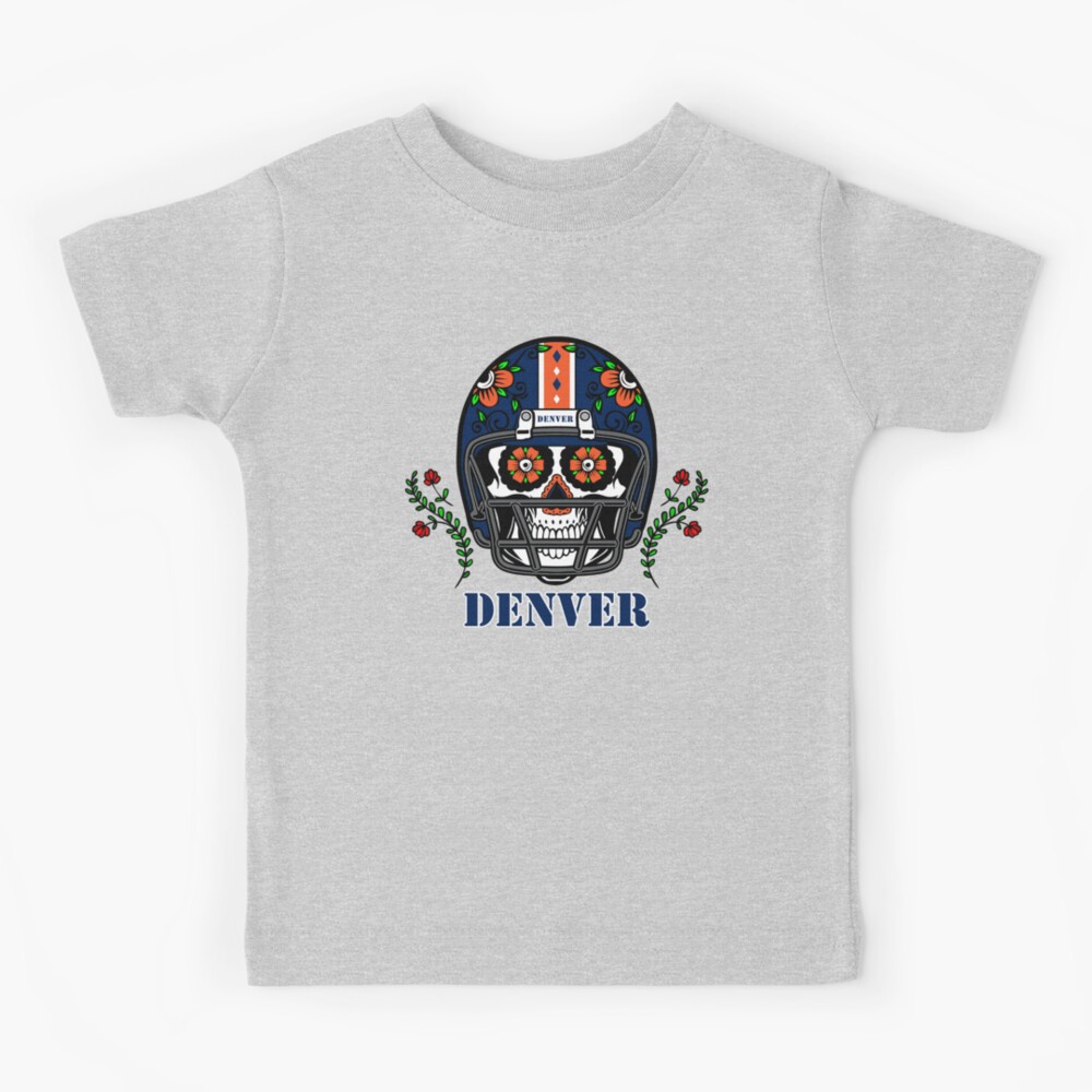 Denver Broncos: Sugar Skull T-Shirt - TeeNaviSport