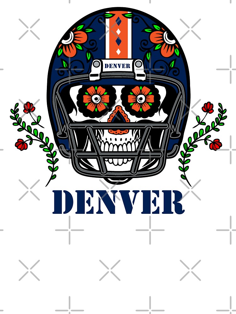 Denver Broncos: Sugar Skull T-Shirt - TeeNaviSport