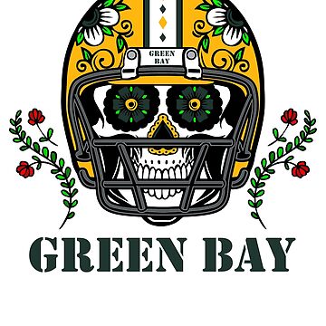 Green Bay Football Helmet Sugar Skull Day Of The Dead T-Shirt Green Bay Football Helmet Sugar Skull Day Of The Dead T-Shirt