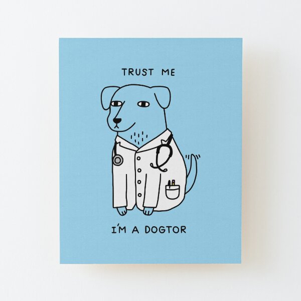 Dogtor Lámina montada de madera