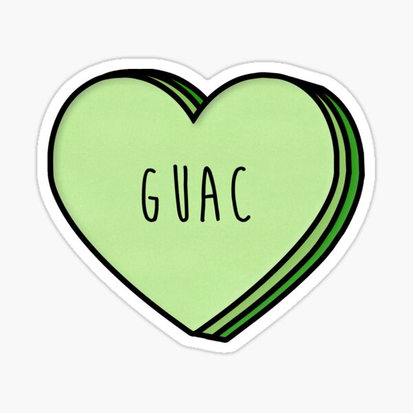 Guacamole Heart Sticker