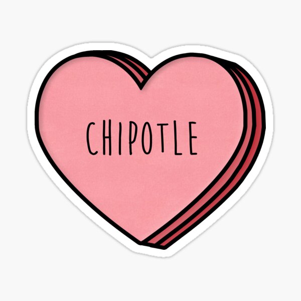 "Chipotle Heart" Sticker by mynameisliana Redbubble