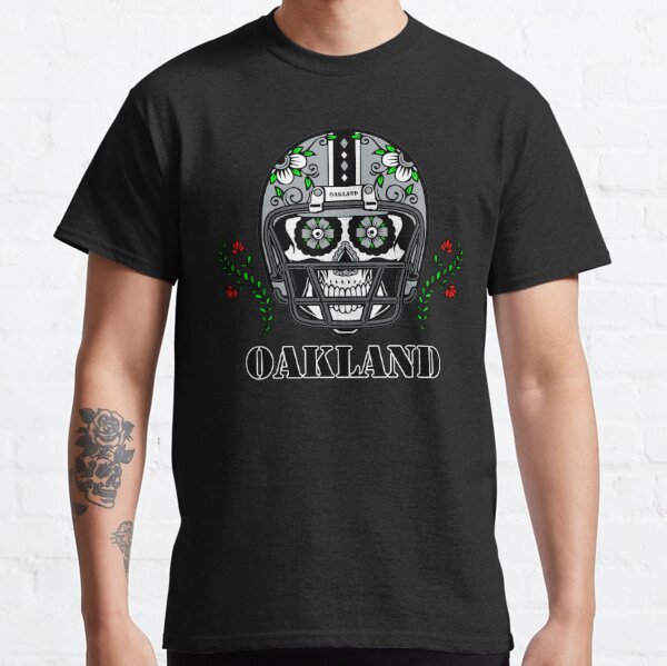 Oakland Football Helmet Sugar Skull Day Of The Dead Classic T-Shirt