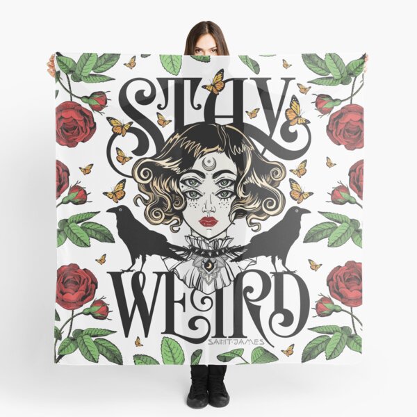 Rose and The Ravens {Stay Weird} Colour Version Scarf