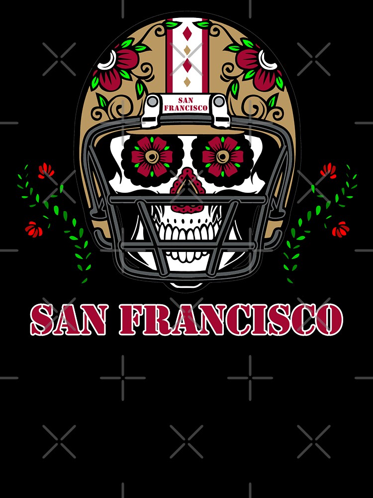 Halloween Skull Helmet Football Team Sanfrancisco-49Er Fan T-Shirt