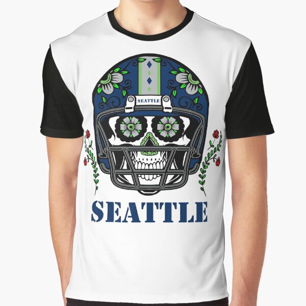 Seattle Seahawks: Sugar Skull T-Shirt - TeeNaviSport