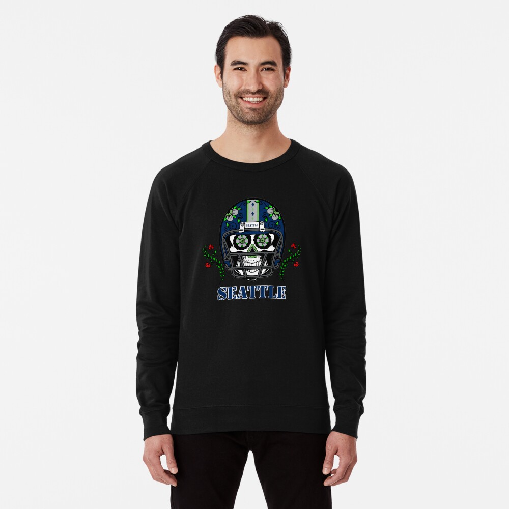 Seattle Seahawks: Sugar Skull T-Shirt - TeeNaviSport