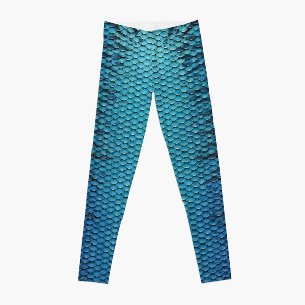 Shimmery Blue and Black Scales Leggings