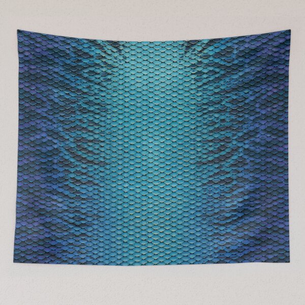 Item preview, Shimmery Blue and Black Scales designed and sold by SeaMonstress.