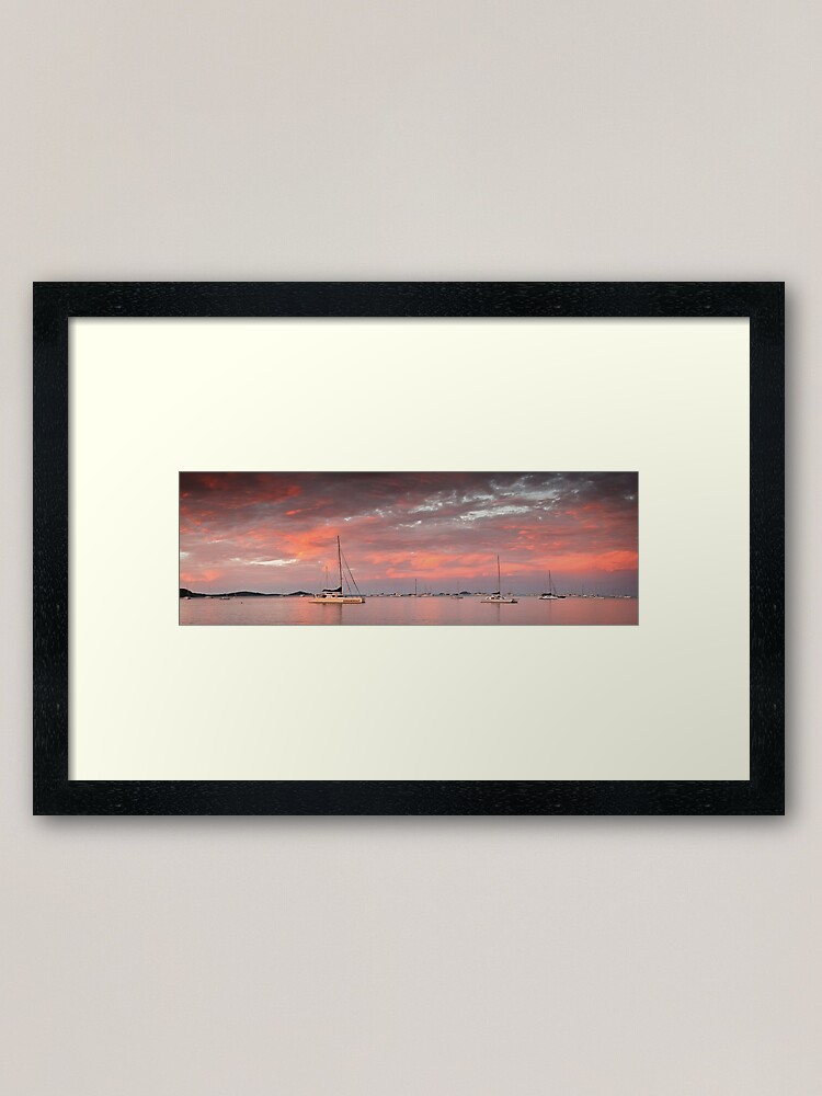 Alternate view of Twilight Glow- Airlie Beach Framed Art Print
