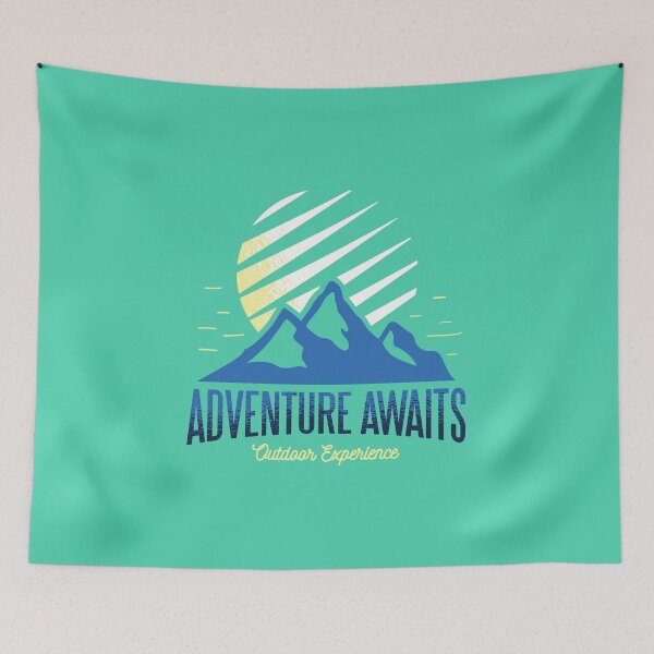 Item preview, Adventure Awaits Outdoor Experience, camping, hiking designed and sold by FFelder.