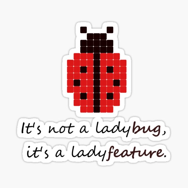 Ladyfeature Woman Programmer Joke Sticker