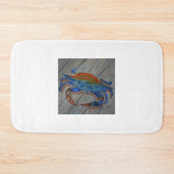 Aperçu de l'œuvre Crabe bleu sur le quai créée et vendue par Art by Judy Jones.