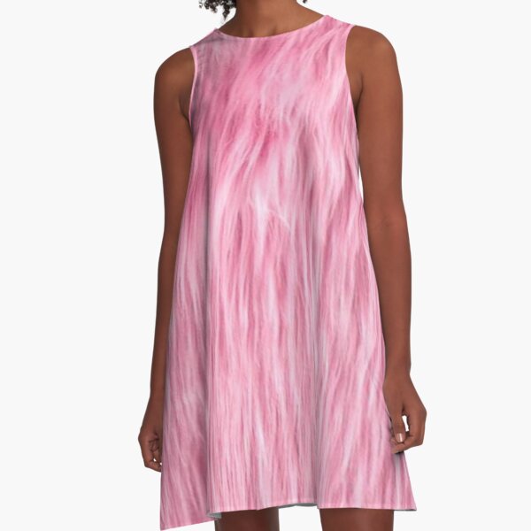 pink fur dress
