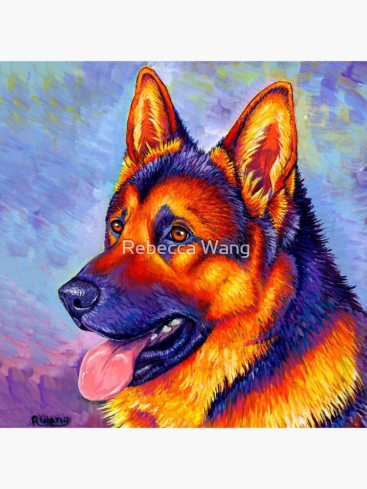 Courageous Partner - Colorful German Shepherd Dog by lioncrusher