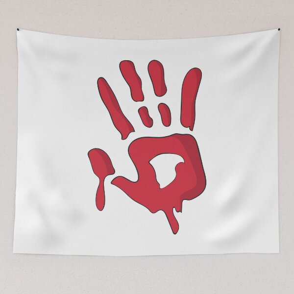 Item preview, Scary, Funny Bloody Handprint designed and sold by Lady Eva's Shop.