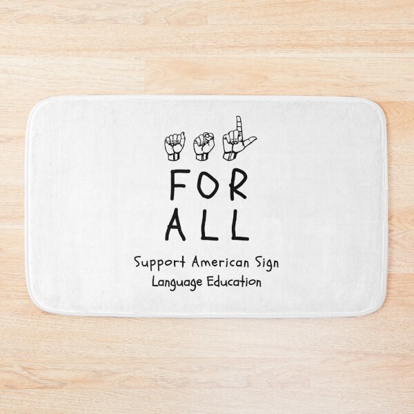 Item preview, ASL Styles:  ASL For All - Support ASL Education on White designed and sold by ASLstyles.