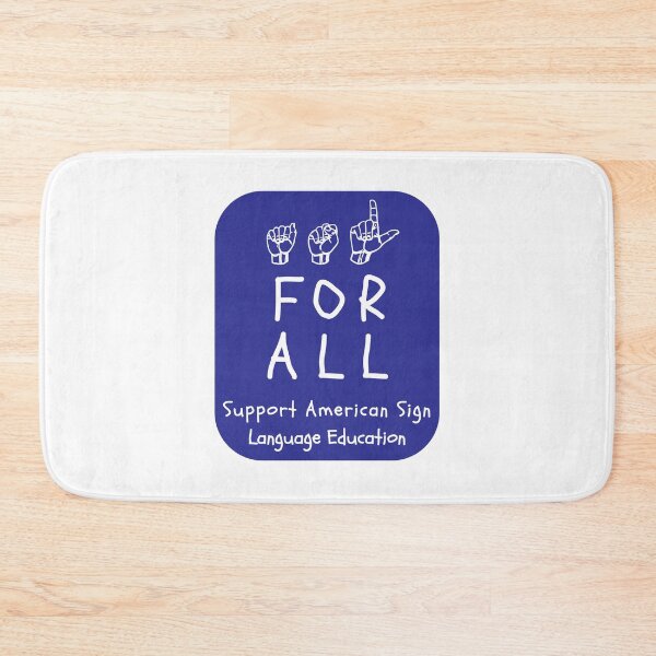 Item preview, ASL Styles:  ASL For All - Support ASL Education on Blue designed and sold by ASLstyles.