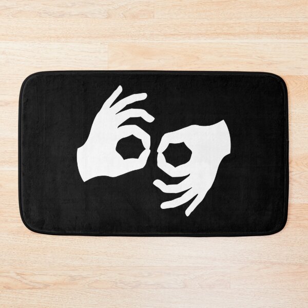 Item preview, American Sign Language ASL Interpreter hands symbol in white.  designed and sold by ASLstyles.