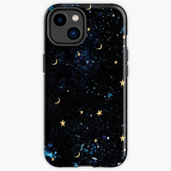 Starry night moon and stars phone case in iPhone and Samsung Galaxy. iPhone Tough Case