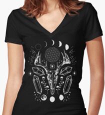 Crystal Moon. Fitted V-Neck T-Shirt