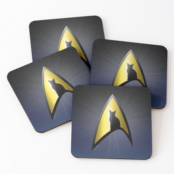 Starfleet Cat Coasters (Set of 4)