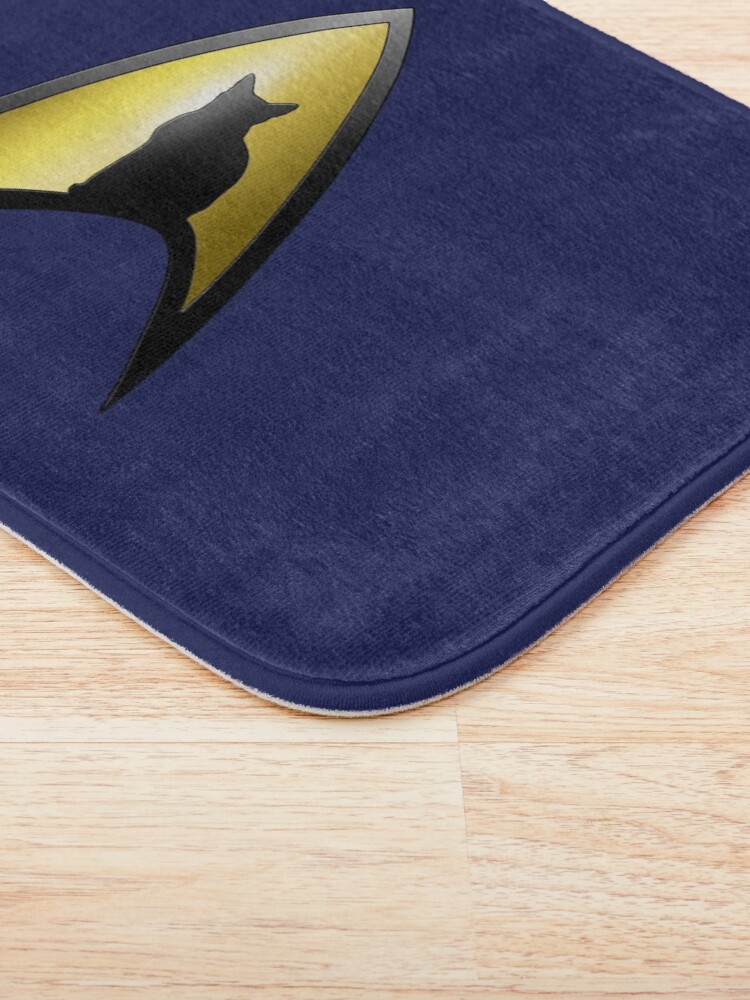 Alternate view of Starfleet Cat Bath Mat
