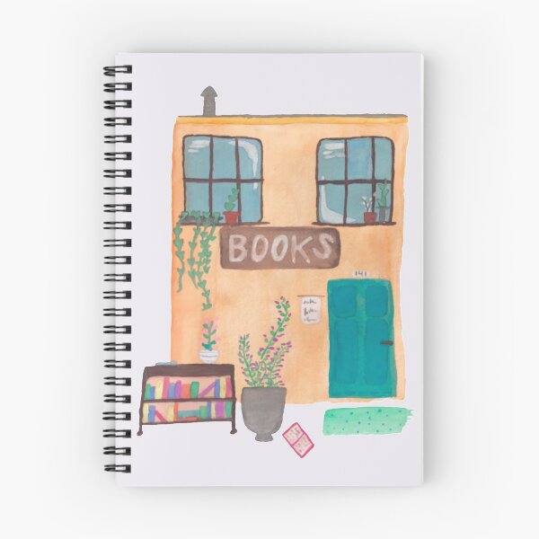 Item preview, Book Store Front Watercolor designed and sold by GlowingEyesSoph.