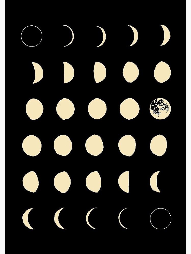 Thumbnail 3 of 3, Journal, Moon Phases designed and sold by wolfandbird.
