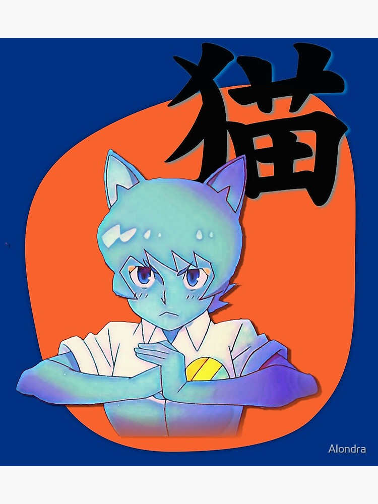 Carte De Vœux Anime Nicole Avec Chat En Japonais Le Monde Incroyable De Gumball Par Alondra Redbubble