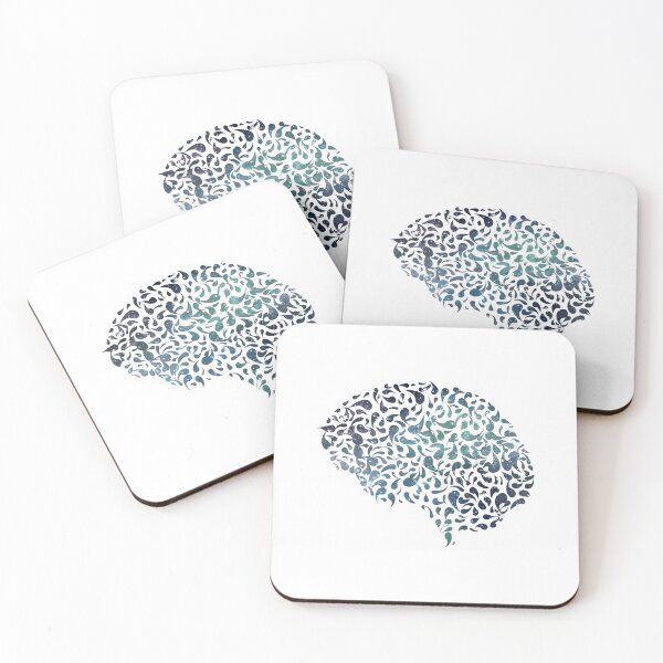 Item preview, Cortical Space (stars on white) [Brain Drops Series] designed and sold by ColorfulCortex.