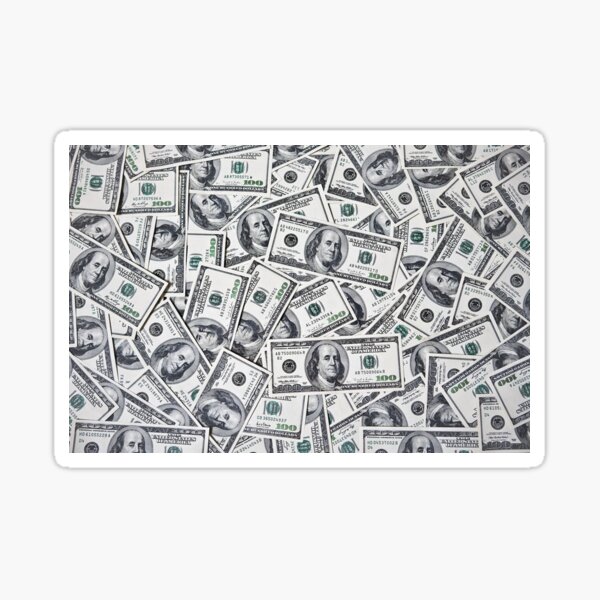 hundred dollars bills  Sticker