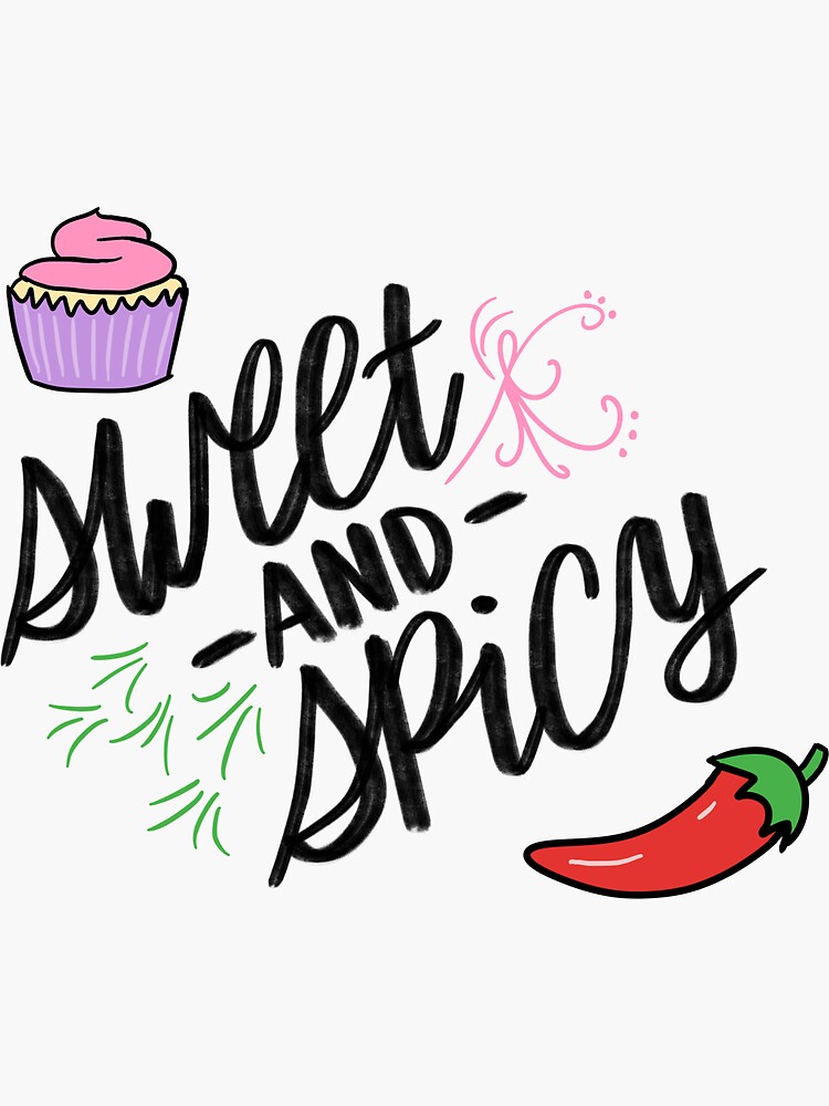 "Sweet and spicy version 2" Sticker for Sale by magaphie Redbubble