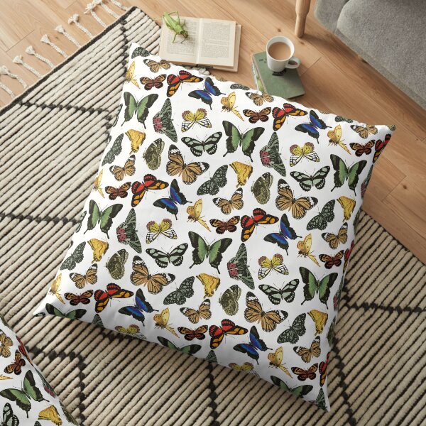 Vintage Butterflies | Butterfly Patterns | Floor Pillow