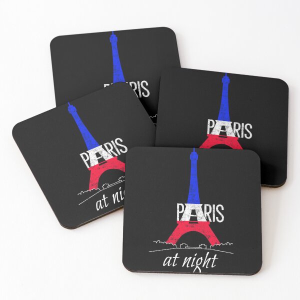 Item preview, Paris Eiffel Tower at night Colors of France National Flag Souvenir designed and sold by peter2art.