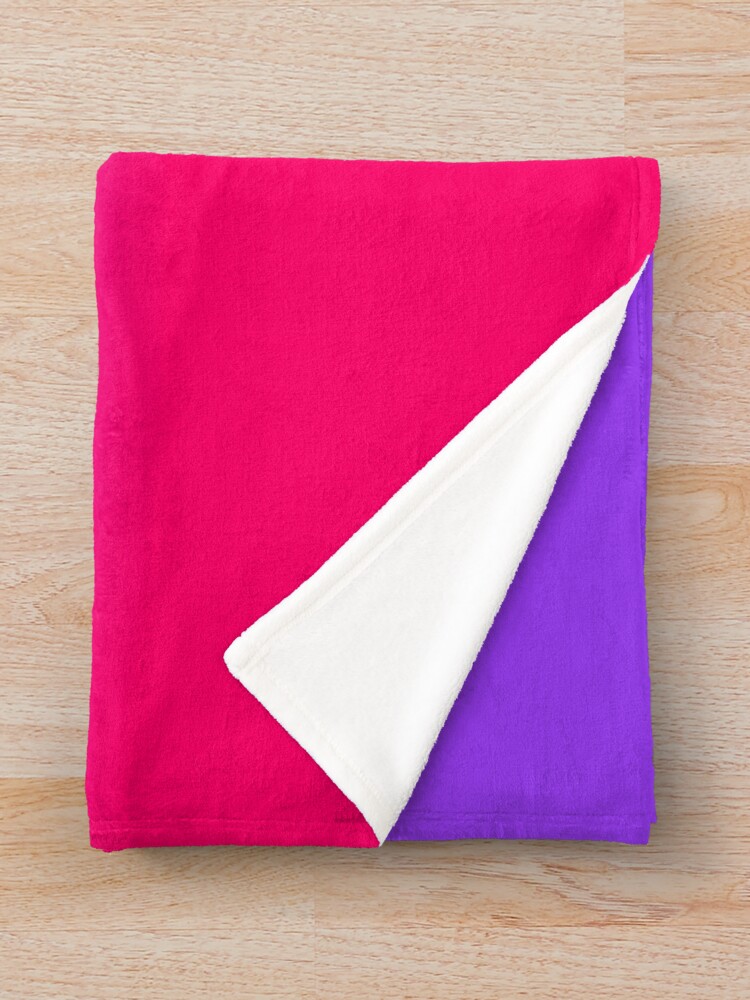 "Neon Purple and Neon Pink Ombre Shade Color Fade" Throw Blanket by