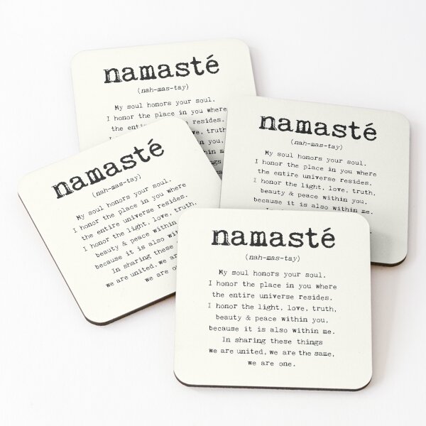 Namaste. Coasters (Set of 4)