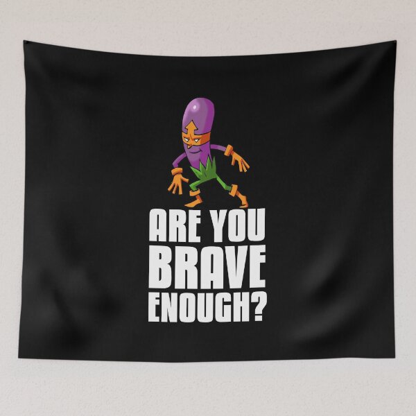 Item preview, Purple Eggplant Hero Are You Brave Enough? Foodietoon Superhero Aubergine Brinjal designed and sold by ProjectX23.