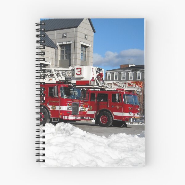 Item preview, Tower Ladder 3 and Ladder Truck 2, FFD Fitchburg MA designed and sold by Rebecca Bryson.