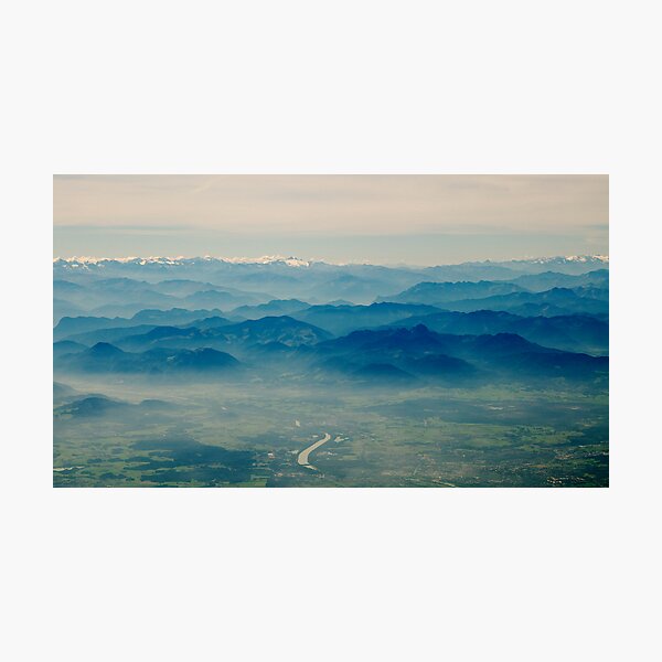 mountains in your memory appear closer than they are Photographic Print