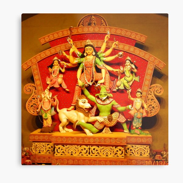 Durga Puja, Rajdanga, Kasba, Kolkata, India Metal Print